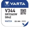 VARTA V344 Knopfzelle 1,5 Volt V 344 Batterie SR42 Uhrenbatterie