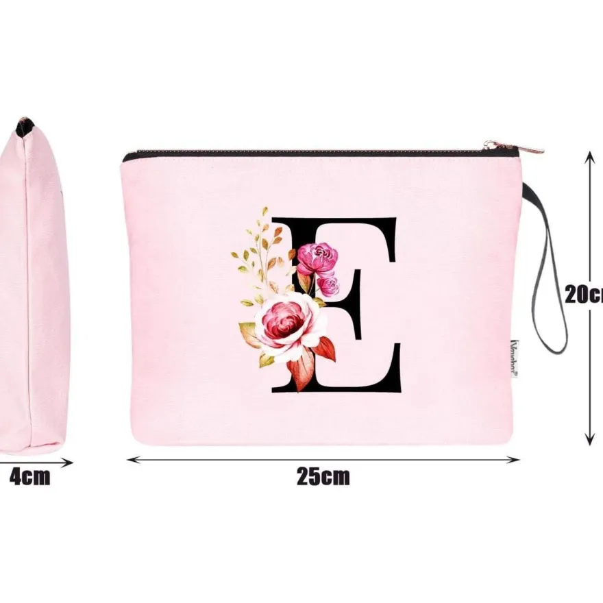 Vavabox Personalisierte A-Z Kosmetiktasche mit initialem Aufdruck - Perfektes