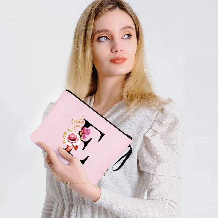Vavabox Personalisierte A-Z Kosmetiktasche mit initialem Aufdruck - Perfektes