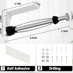 VEHHE Küchenrollenhalter (2er-Pack) - Edelstahl, ohne Bohren montierbar, für