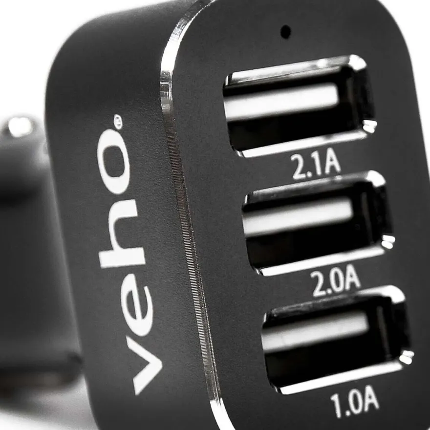 Veho VAA-010 - Kfz-Batterieladegerät - 5.1 A - 3 Ausgabeanschlussstellen (USB)