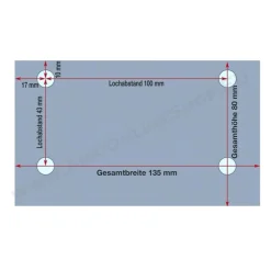 Verlängerung für Fahrradträger für jedes Typen für Anhängerkupplung - 250 mm