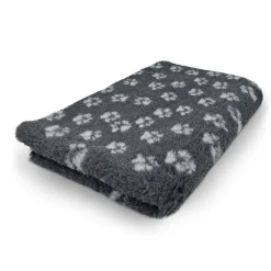 Vet Bed Hundedecke Hundebett Hunde Schlafplatz 150 x 100 cm anthrazit graue Pfoten