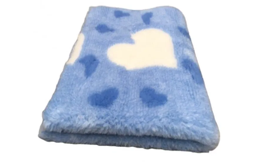 Vet Bed Hundedecke Hundebett Schlafplatz 100 x 75 cm Big Heart blauw
