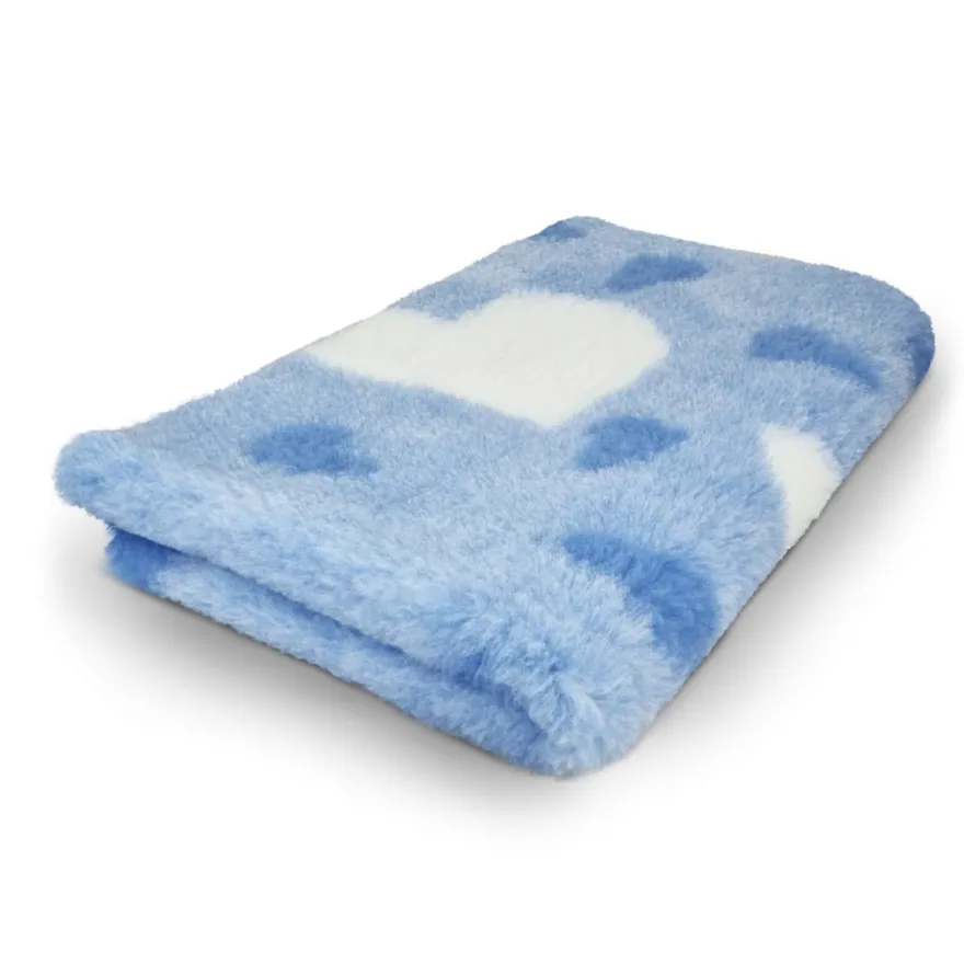 Vet Bed Hundedecke Hundebett Schlafplatz 100 x 75 cm Big Heart blauw