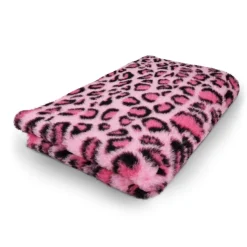 Vet Bed Hundedecke Hundebett Schlafplatz 150 x 100 cm Leopard rosa