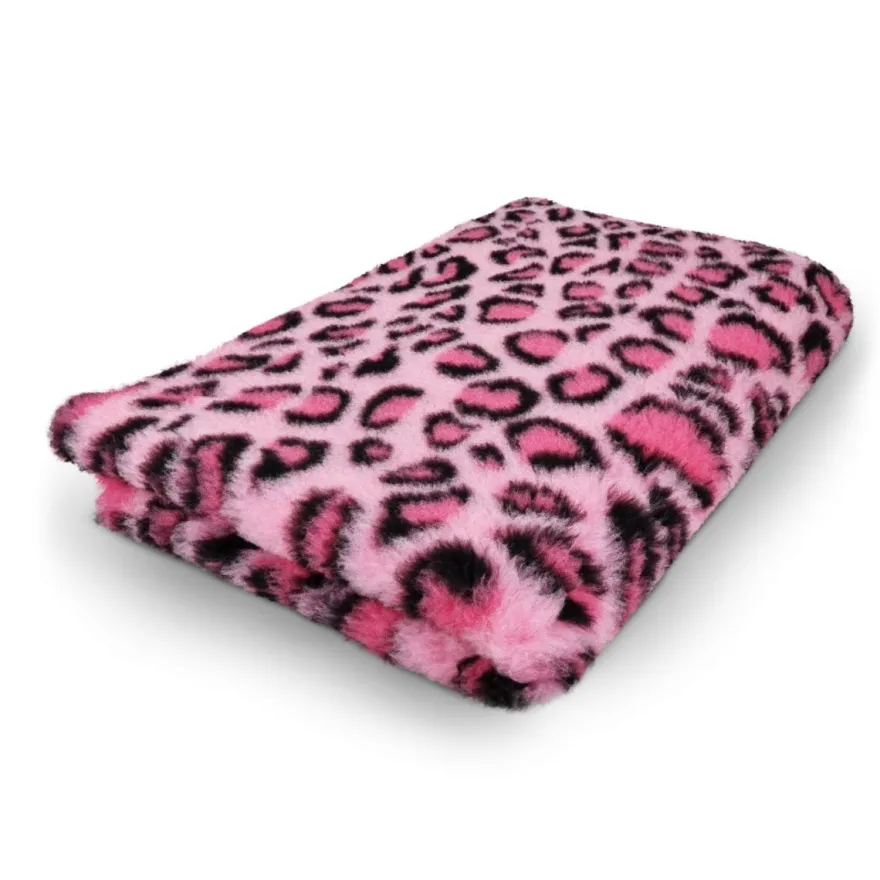 Vet Bed Hundedecke Hundebett Schlafplatz 150 x 100 cm Leopard rosa