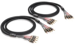Viablue -SC-4 Silver- HighEnd Lautsprecherkabel - Bi-Amping - Bananas T8 - Black
