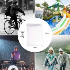 Vicloon Regenponcho 2 Stück Unisex Wiederverwendbar Transparent Regenmantel