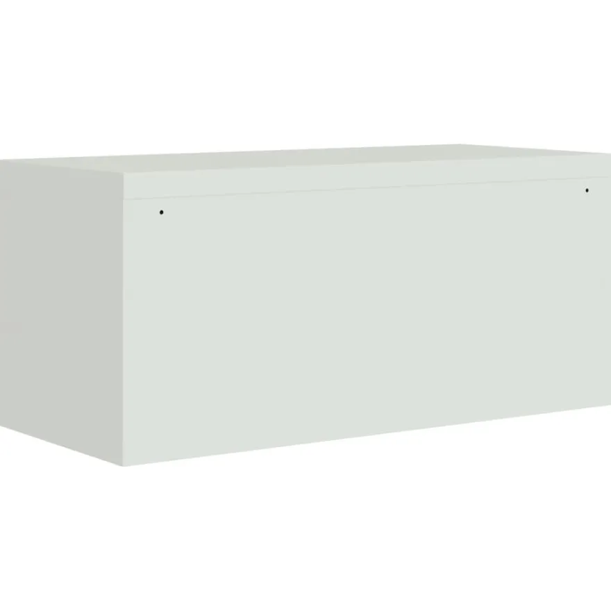 vidaXL Aktenschrank Hellgrau 90x40x240 cm Stahl