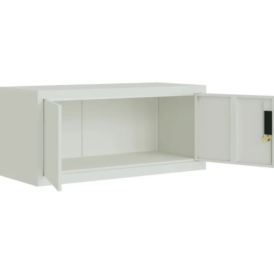 vidaXL Aktenschrank Hellgrau 90x40x240 cm Stahl