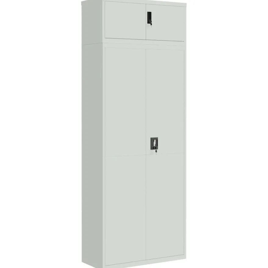 vidaXL Aktenschrank Hellgrau 90x40x240 cm Stahl