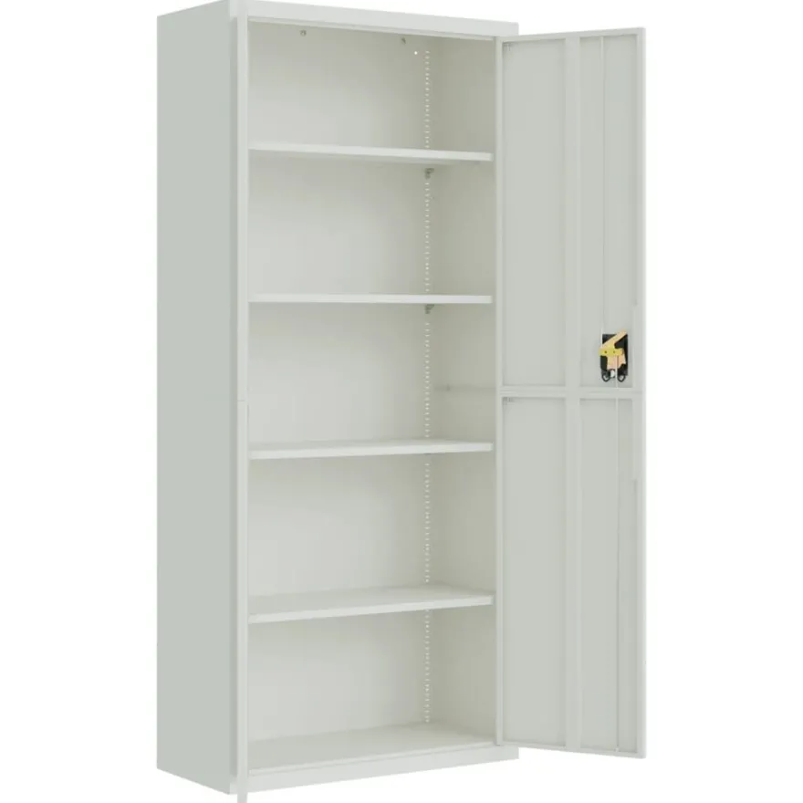 vidaXL Aktenschrank Hellgrau 90x40x240 cm Stahl