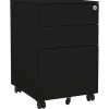vidaXL Aktenschrank mit Rollen Schwarz 39x45x60 cm Stahl