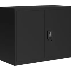 vidaXL Aktenschrank Schwarz 90x40x70 cm Stahl