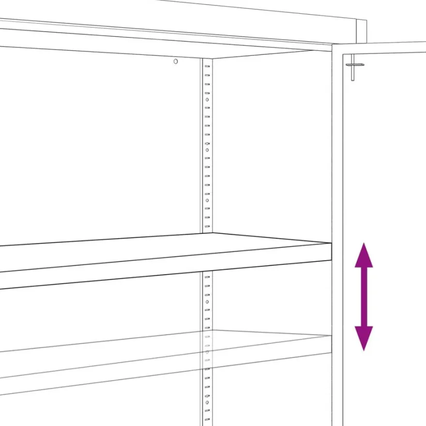 vidaXL Aktenschrank Schwarz 90x40x70 cm Stahl