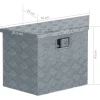 vidaXL Aluminiumkiste 70×24×42 cm Trapezförmig Silbern