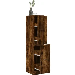 vidaXL Apothekerschrank Räuchereiche 30x41x144,5 cm Holzwerkstoff