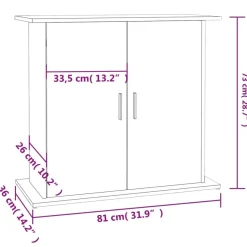vidaXL Aquariumständer Sonoma-Eiche 81 x 36 x 73 cm Holzwerkstoff