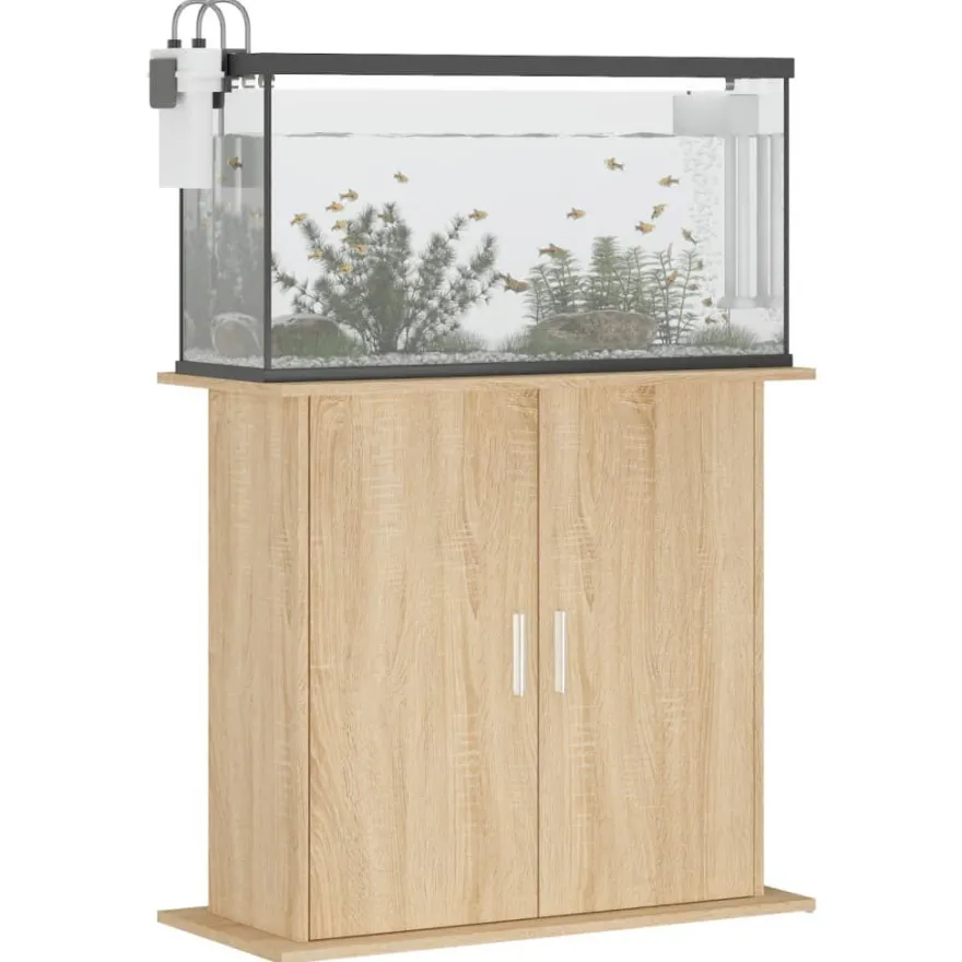 vidaXL Aquariumständer Sonoma-Eiche 81 x 36 x 73 cm Holzwerkstoff