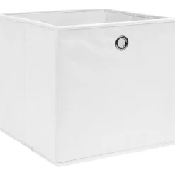 vidaXL Aufbewahrungsboxen 10 Stk. Vliesstoff 28x28x28 cm Weiß