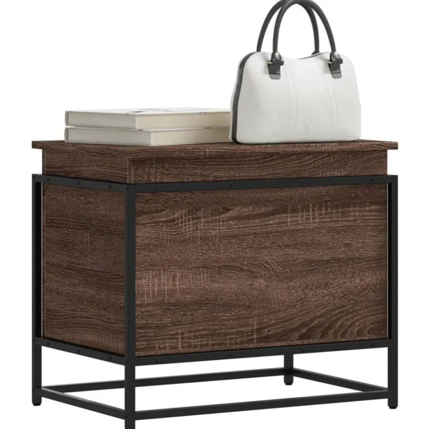 vidaXL Aufbewahrungsbox mit Deckel Eichen-Optik 60x40x51,5 cm