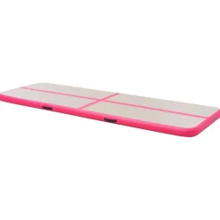 vidaXL Aufblasbare Gymnastikmatte mit Pumpe 500x100x10 cm PVC Rosa