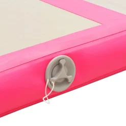 vidaXL Aufblasbare Gymnastikmatte mit Pumpe 800×100×10 cm PVC Rosa
