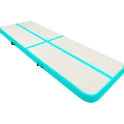 vidaXL Aufblasbare Gymnastikmatte mit Pumpe 500x100x15 cm PVC Grün