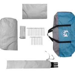 vidaXL Autozelt 4 Personen Blau Wasserfest
