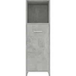vidaXL Badezimmerschrank Betongrau 30x30x95 cm Holzwerkstoff