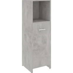 vidaXL Badezimmerschrank Betongrau 30x30x95 cm Holzwerkstoff