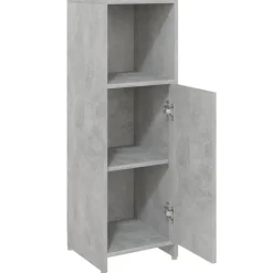 vidaXL Badezimmerschrank Betongrau 30x30x95 cm Holzwerkstoff