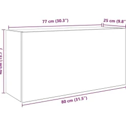 vidaXL Bad-Wandschrank Artisan-Eiche 80x25x40 cm Holzwerkstoff