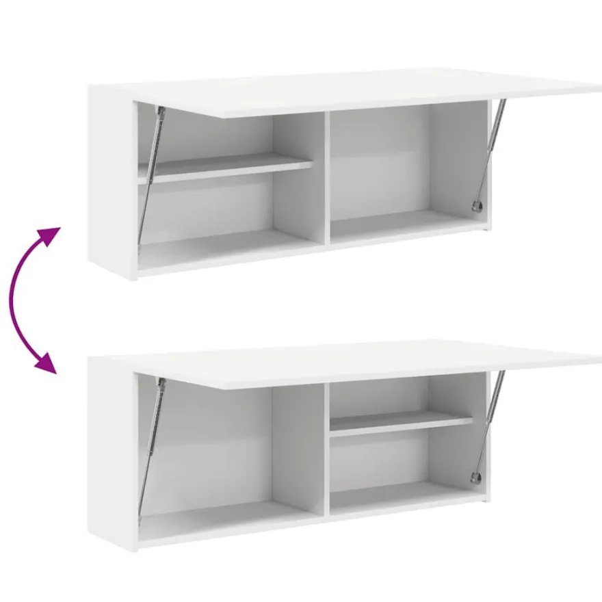 vidaXL Bad-Wandschrank Weiß 100x25x40 cm Holzwerkstoff