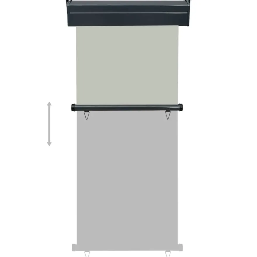 vidaXL Balkon-Seitenmarkise 85x250 cm Grau