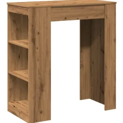 vidaXL Bartisch mit Regal Artisan-Eiche 95x47x103,5 cm Holzwerkstoff