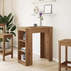 vidaXL Bartisch mit Regal Artisan-Eiche 95x47x103,5 cm Holzwerkstoff