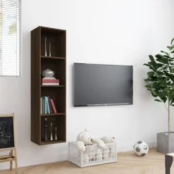 vidaXL Bücherschrank/TV-Schrank Eichen-Optik 143x30x36cm Holzwerkstoff