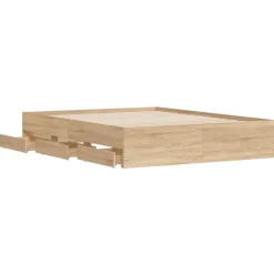 vidaXL Bettgestell mit Schubladen Sonoma-Eiche 140x190cm Holzwerkstoff