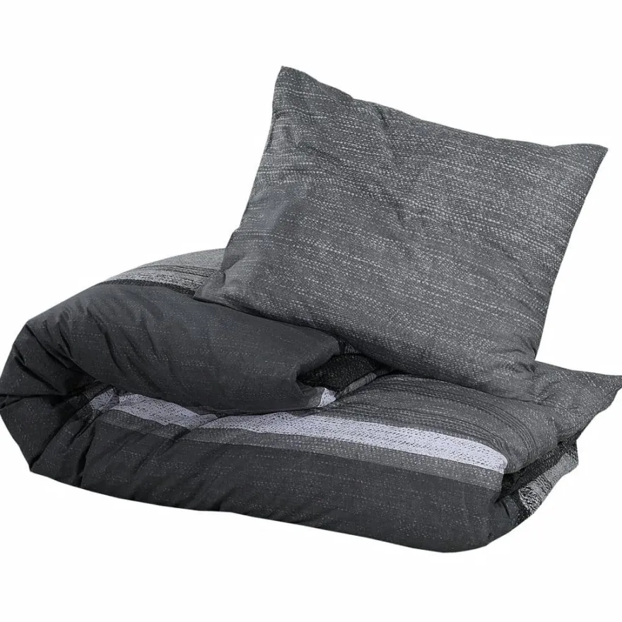 vidaXL Bettwäsche-Set Dunkelgrau 260x240 cm Baumwolle