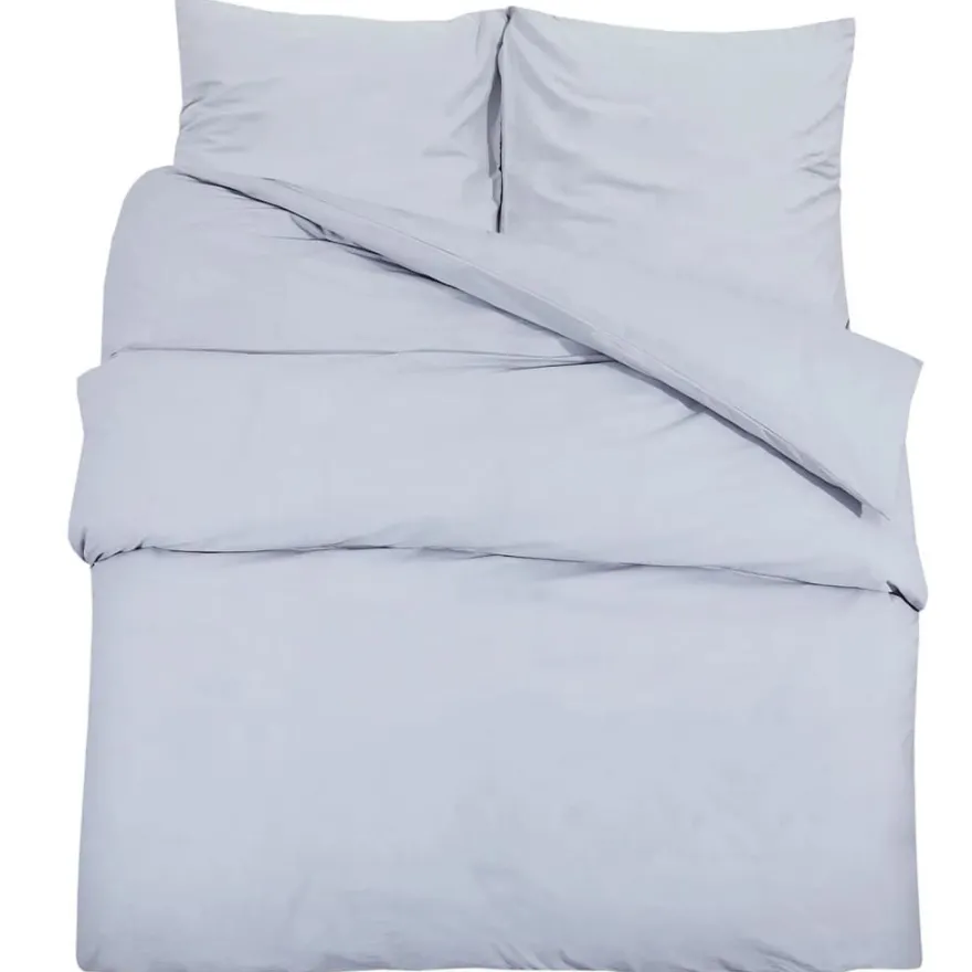 vidaXL Bettwäsche-Set Grau 200x220 cm Leichte Mikrofaser