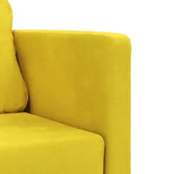 vidaXL Bodensofa mit Schlaffunktion Dunkelgelb 122x204x55 cm Samt