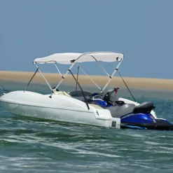 vidaXL 3-Bow Bimini-Top mit Seitenteilen 183x(185-198)x137 cm