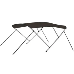 vidaXL 3-Bow Bimini-Top Schwarz 183x140x137 cm