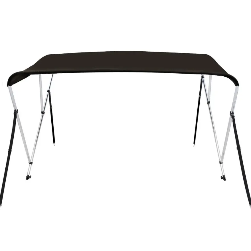 vidaXL 3-Bow Bimini-Top Schwarz 183x140x137 cm