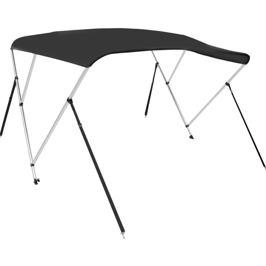vidaXL 3-Bow Bimini-Top Schwarz 183x140x137 cm