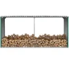 vidaXL Brennholzlager Verzinkter Stahl 330 x 92 x 153 cm Grün