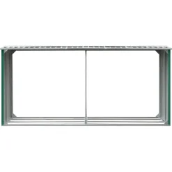vidaXL Brennholzlager Verzinkter Stahl 330 x 92 x 153 cm Grün