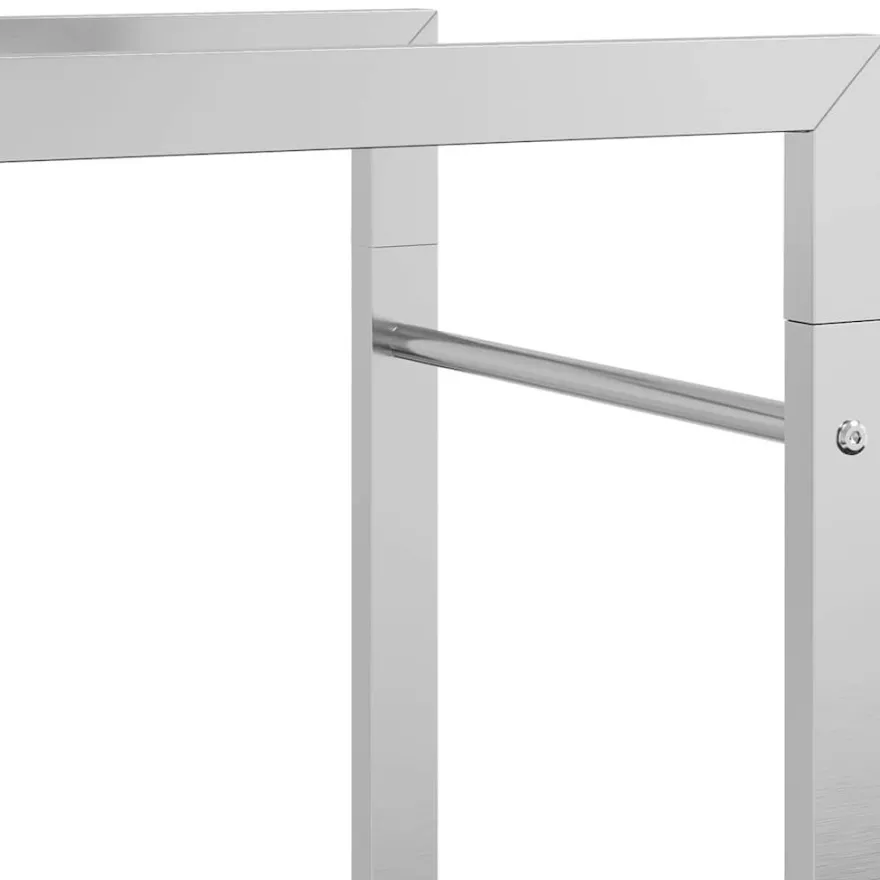 vidaXL Brennholzregal 50x28x56 cm Edelstahl